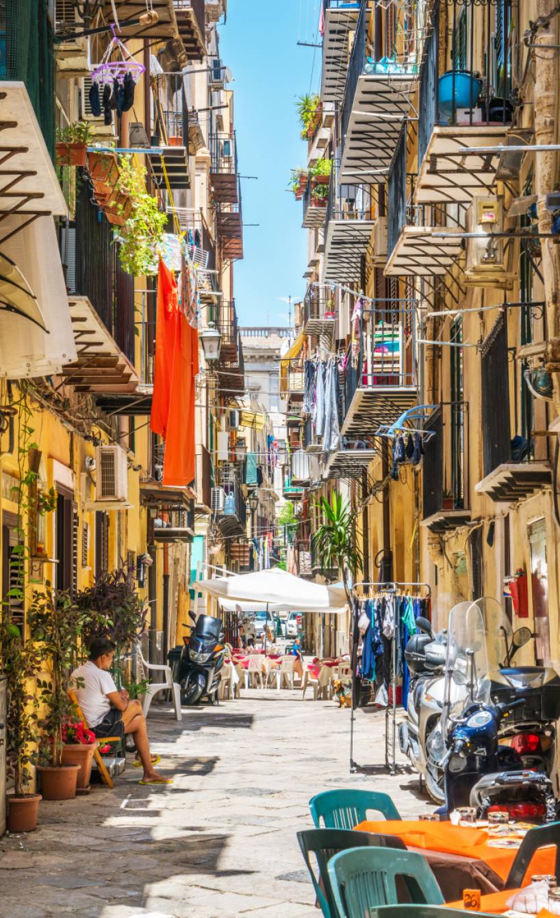 Gasse in Palermo, der Hauptstadt Siziliens