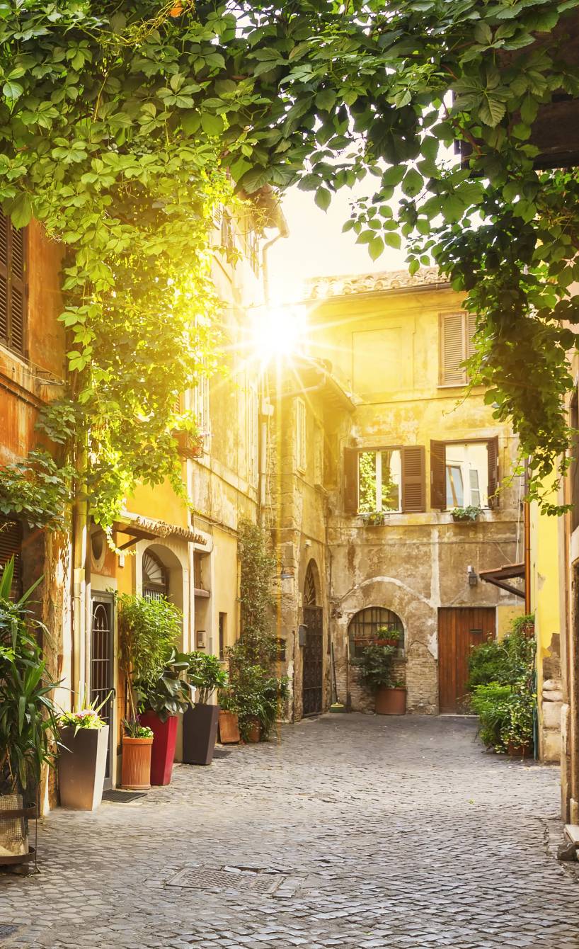 Gasse in Trastevere in Rom