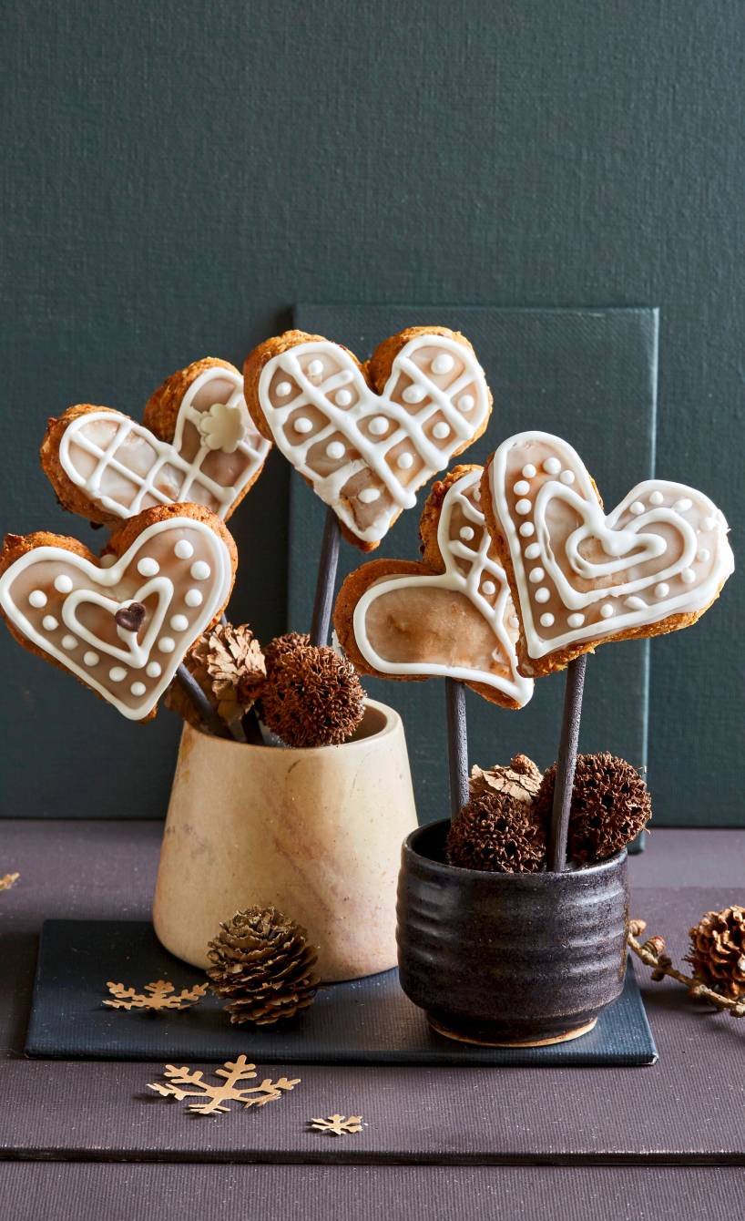Apfel-Lebkuchen-Lollis