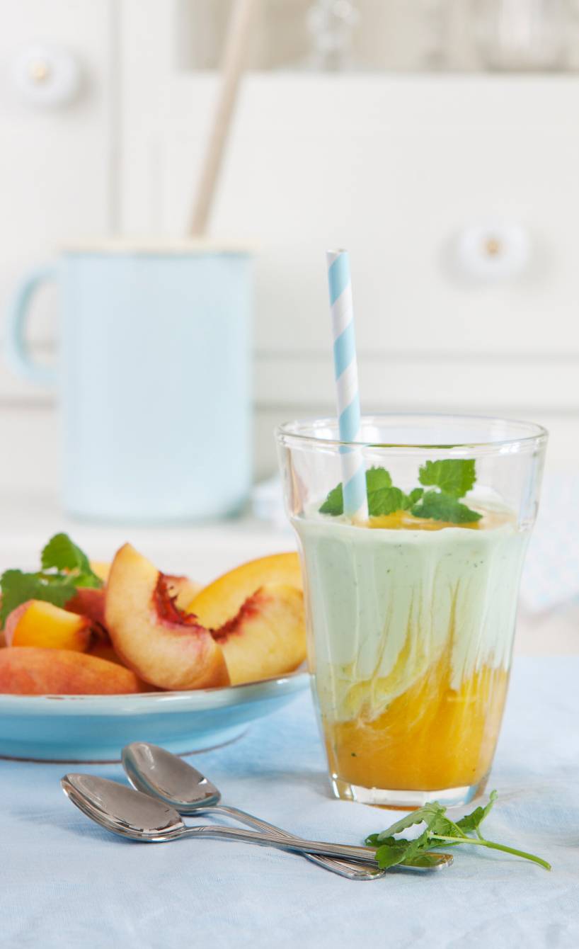 Aprikosen-Pfirsich-Joghurtdrink