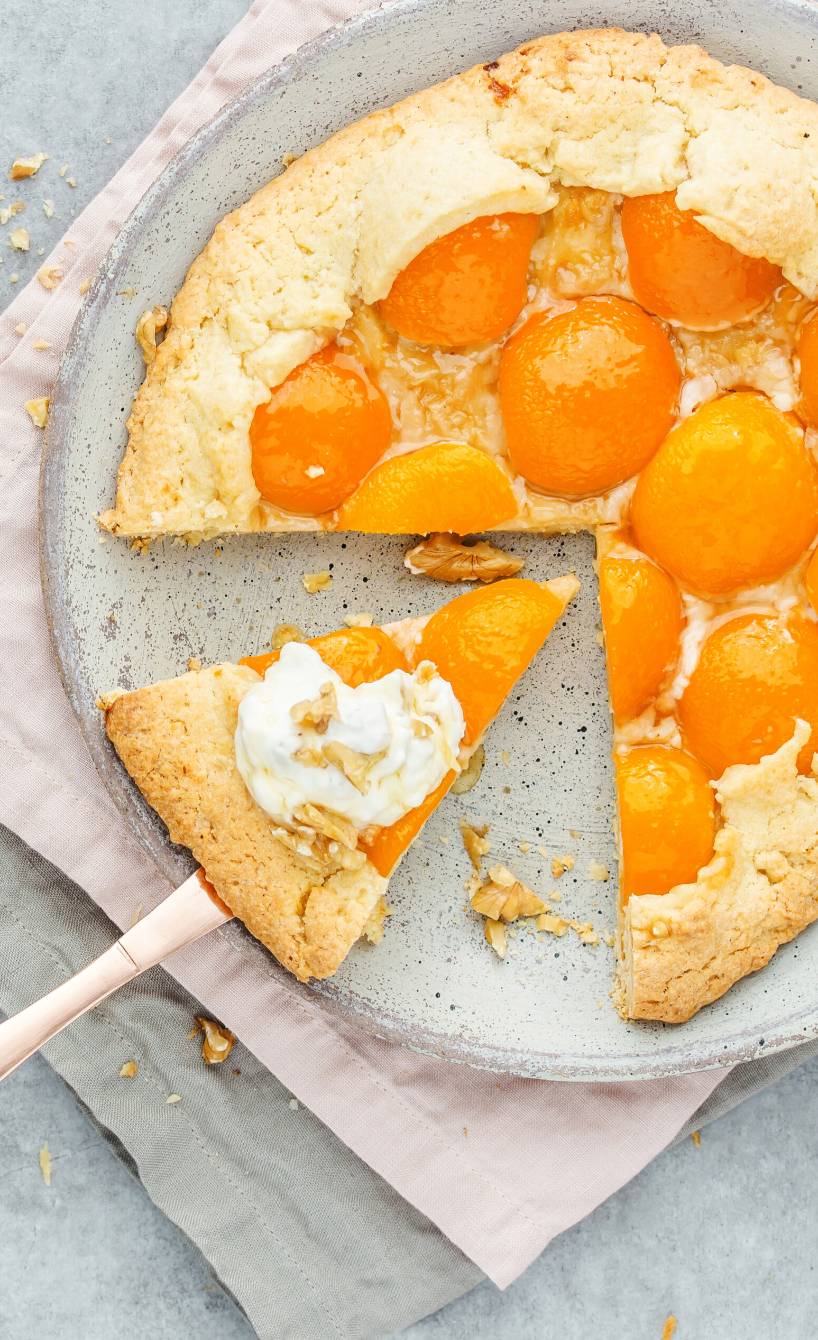 Aprikosencrostata mit Mascarpone-Walnusscreme
