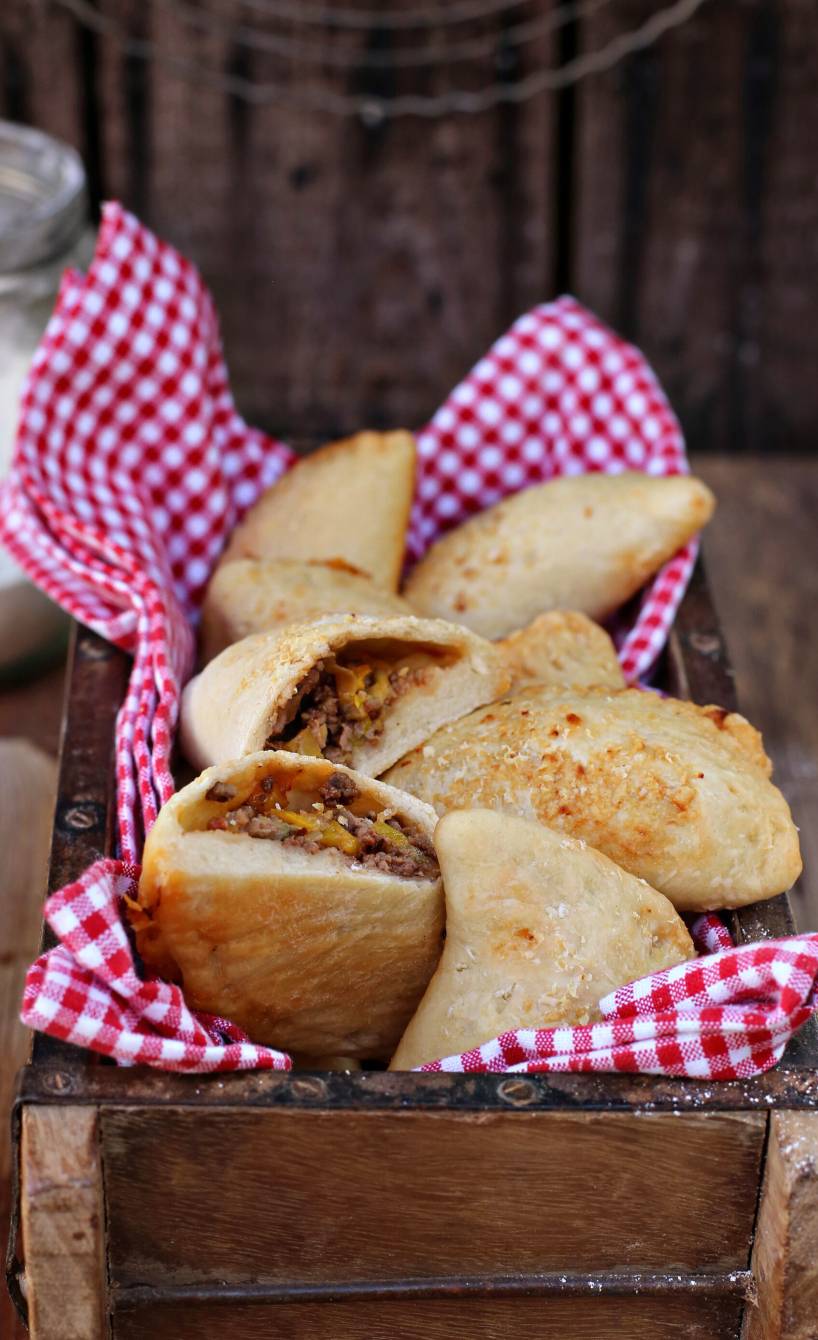 Mini-Teigtaschen mit Lammhack-Gemüse-Füllung