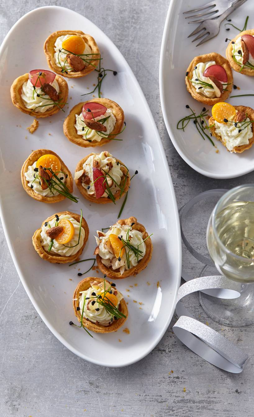 Canapés mit Gorgonzolacreme
