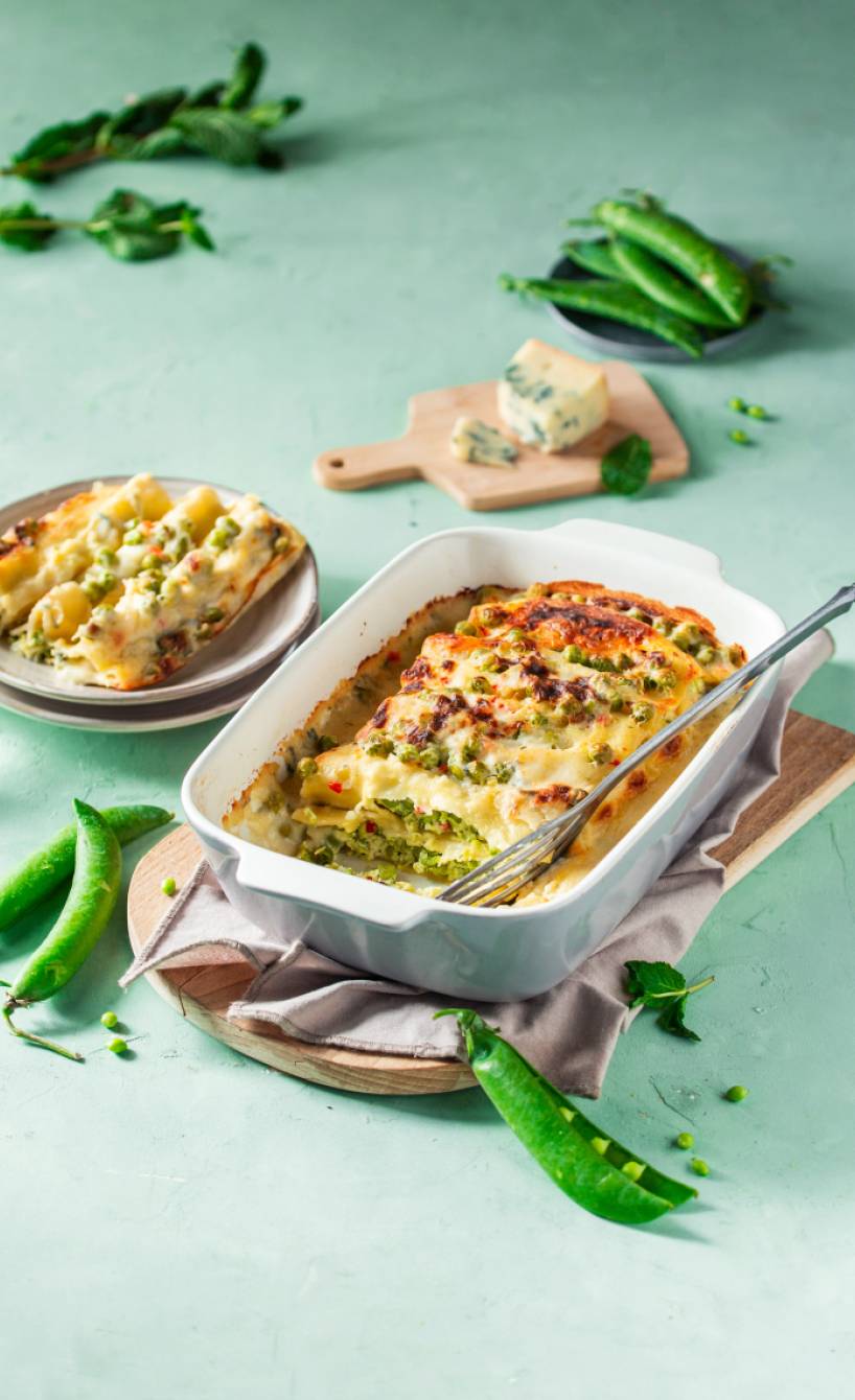 Cannelloni mit Erbsen-Ricotta-Füllung
