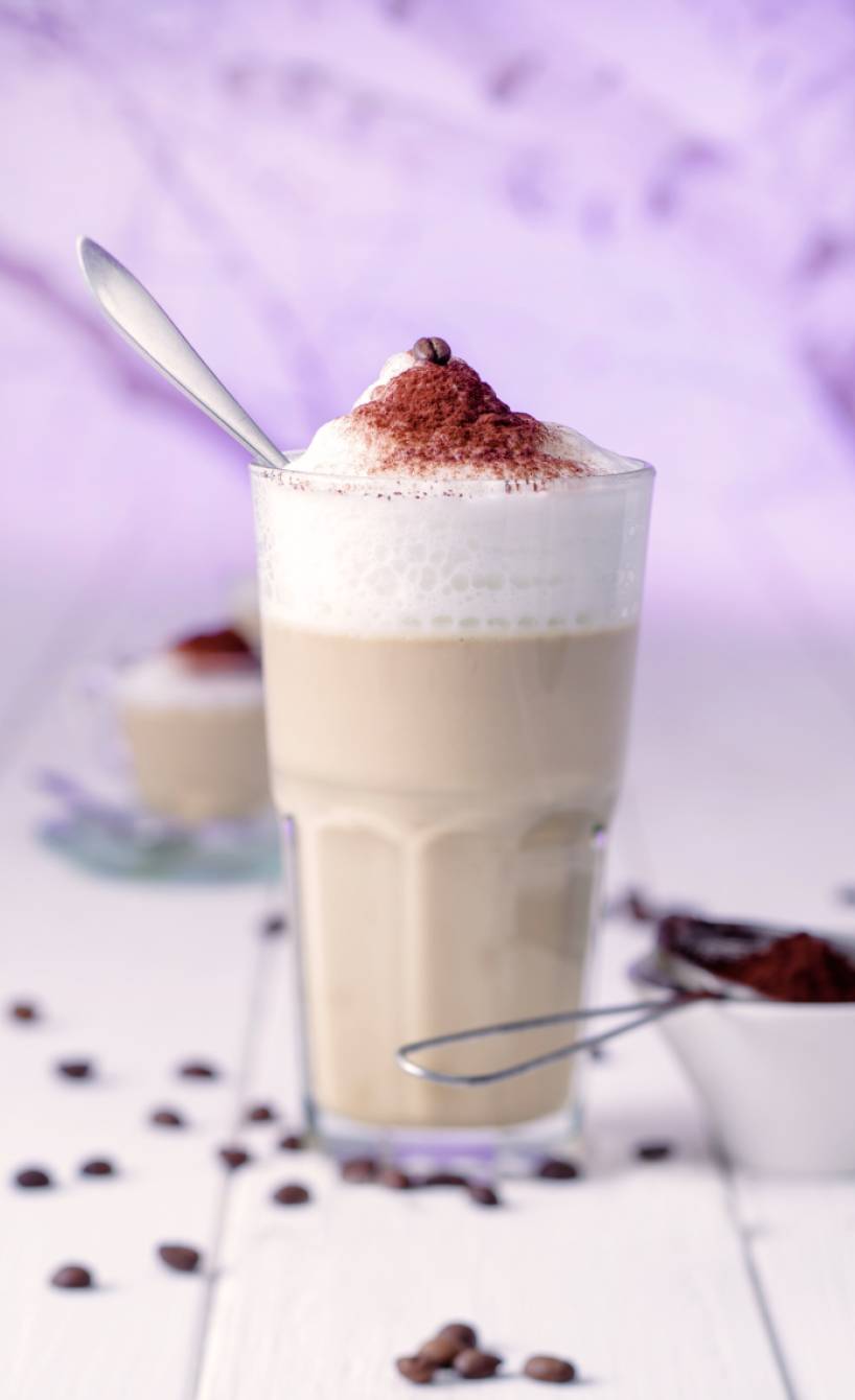 Cappuccino-Pannacotta mit Milchschaumhaube