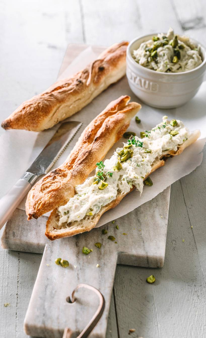 Ciabatta mit Thymian-Hähnchen-Creme