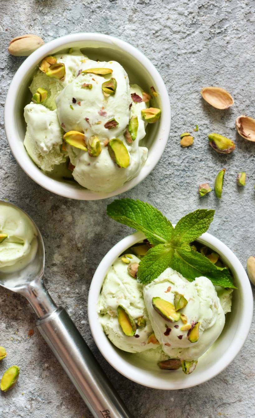 Cremiges Avocado-Pistazien-Eis