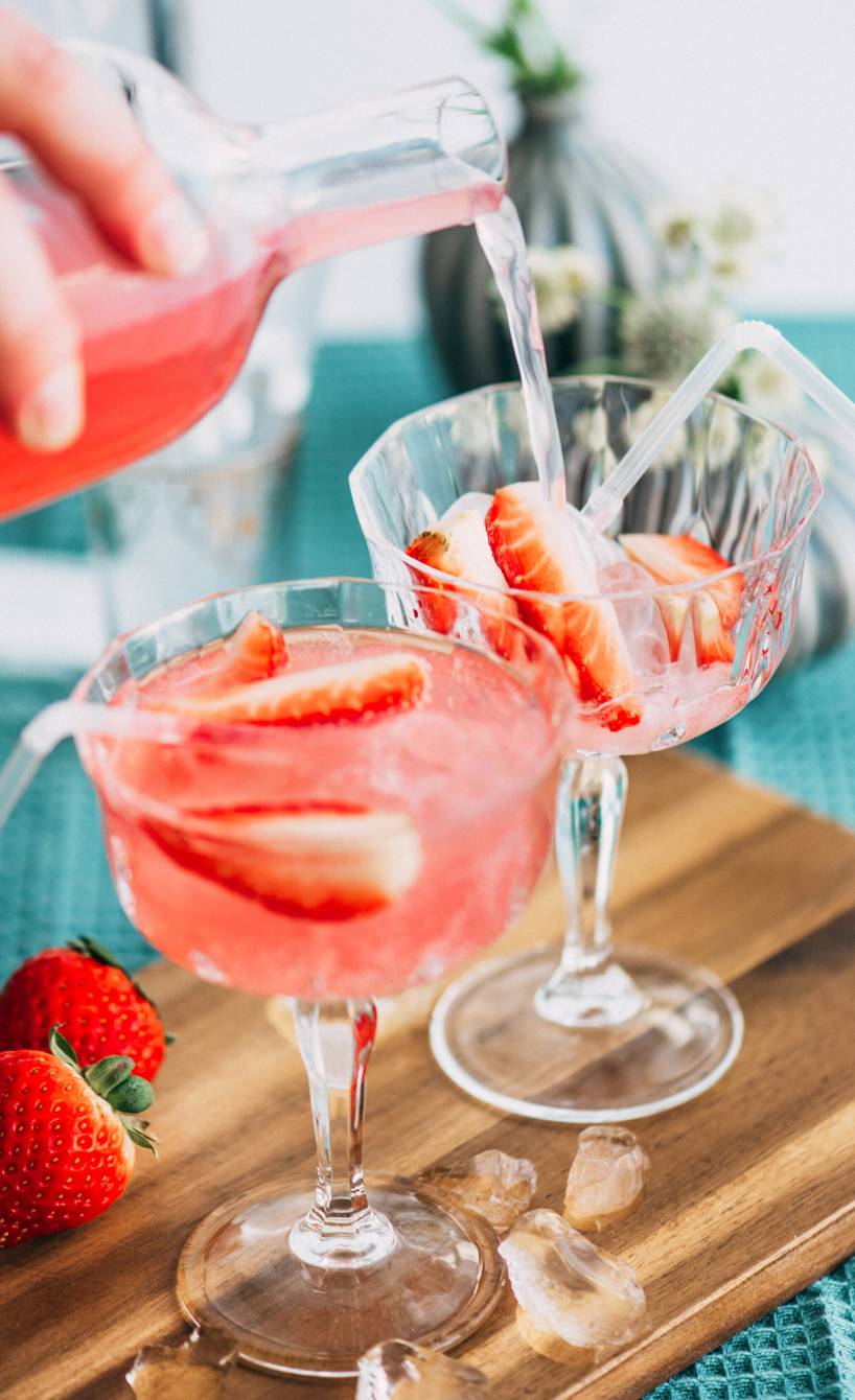 Erdbeer-Campari-Cocktail