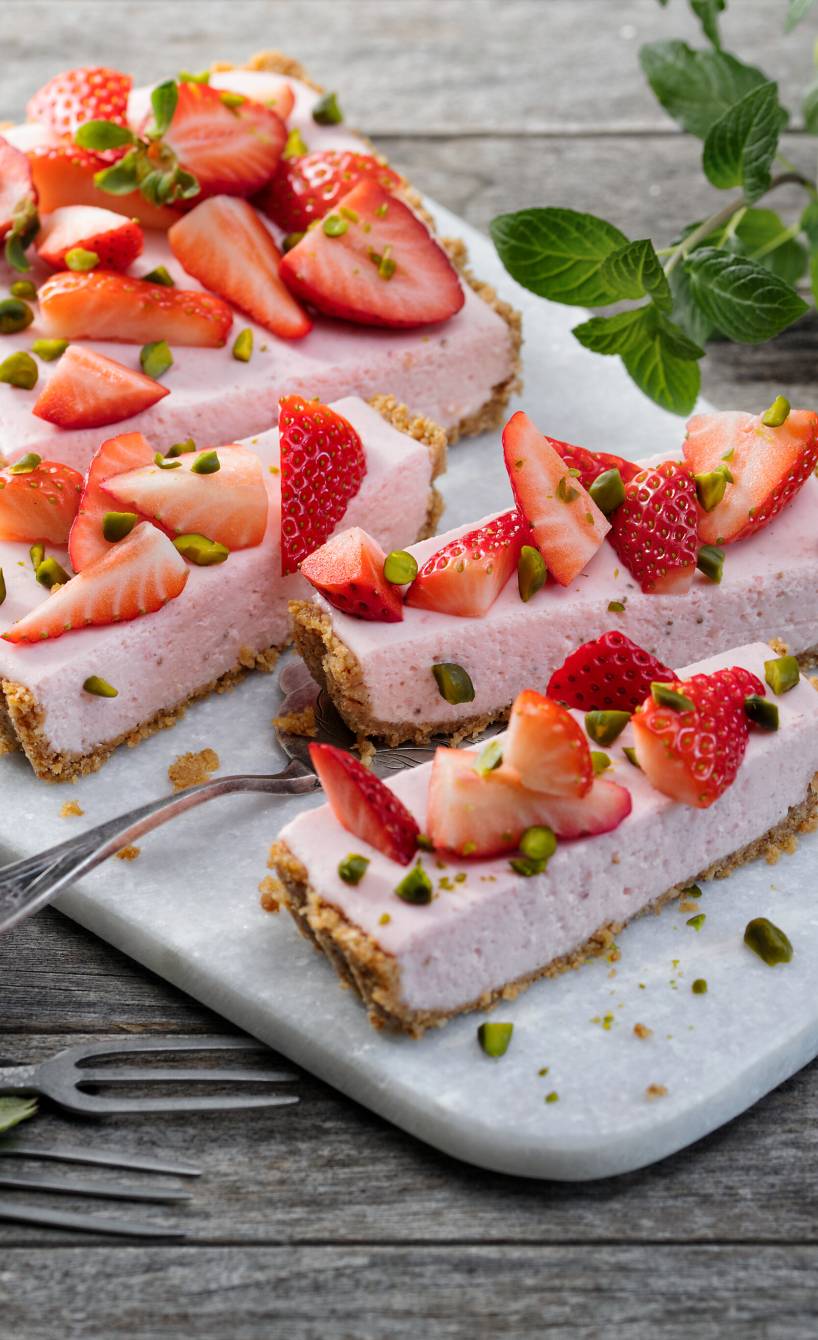 Erdbeer-Vanille-Tarte ohne backen