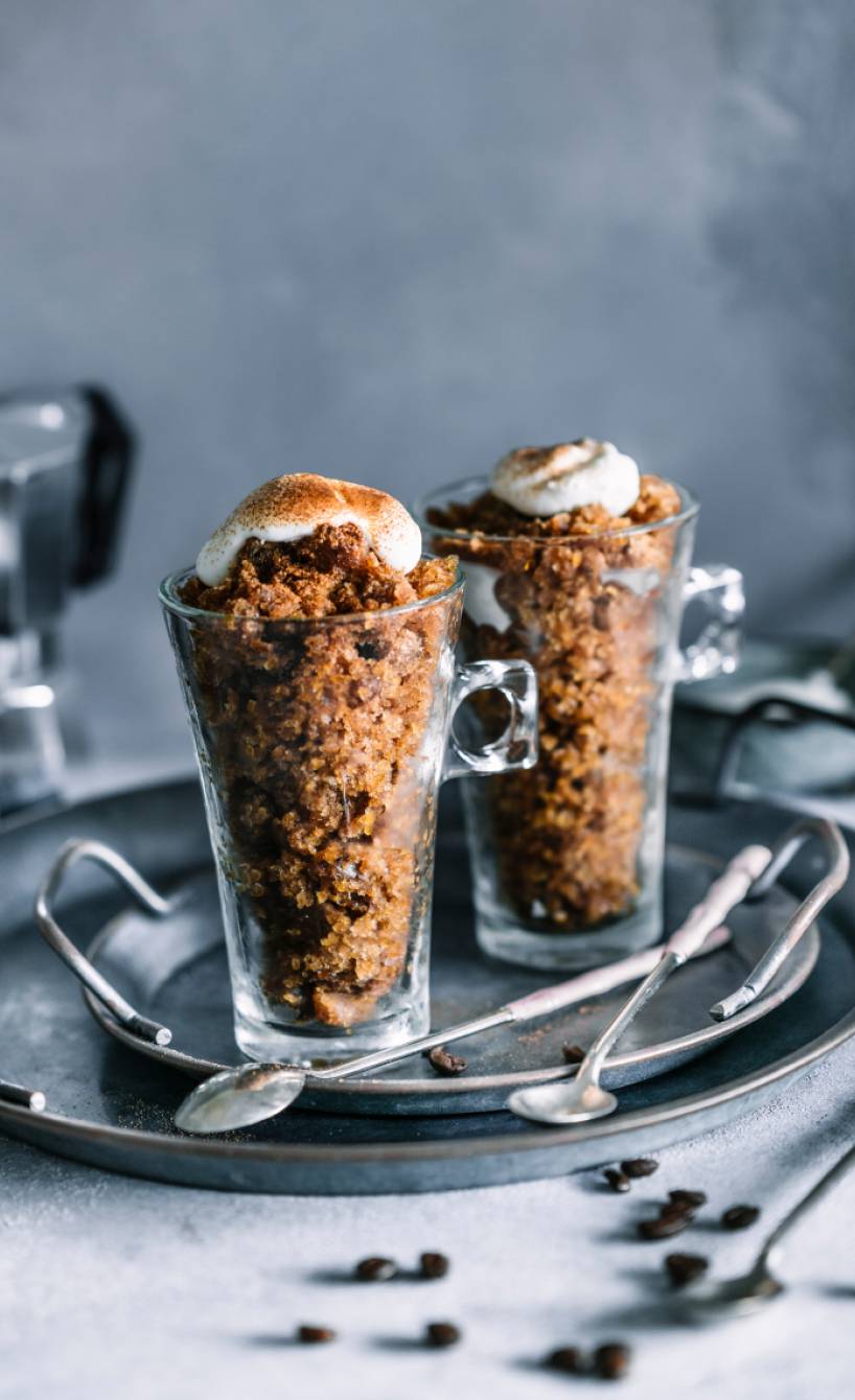 Espressogranita mit Sahnehaube