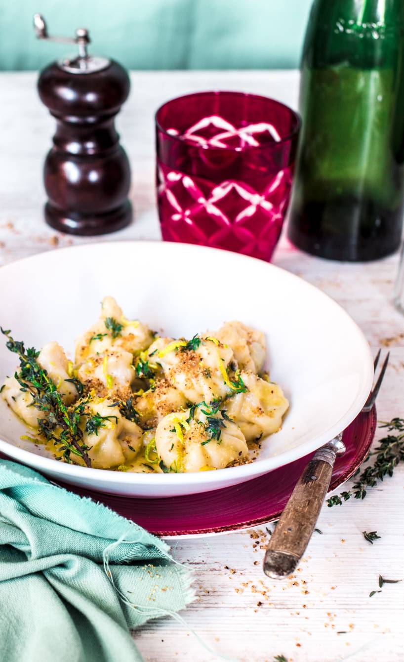 Fagottini mit Mangold-Lachs-Füllung