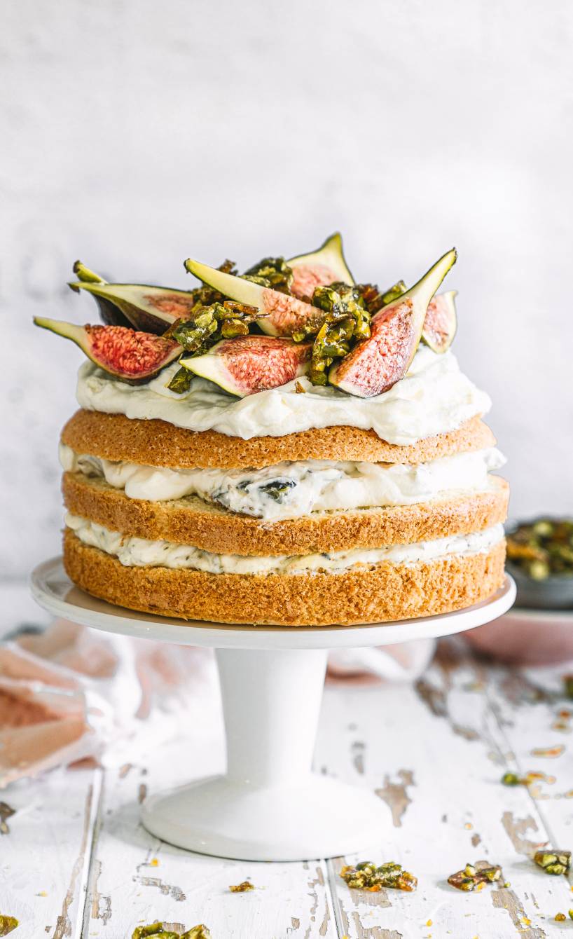 Feigentorte mit  Pistazien und Honig