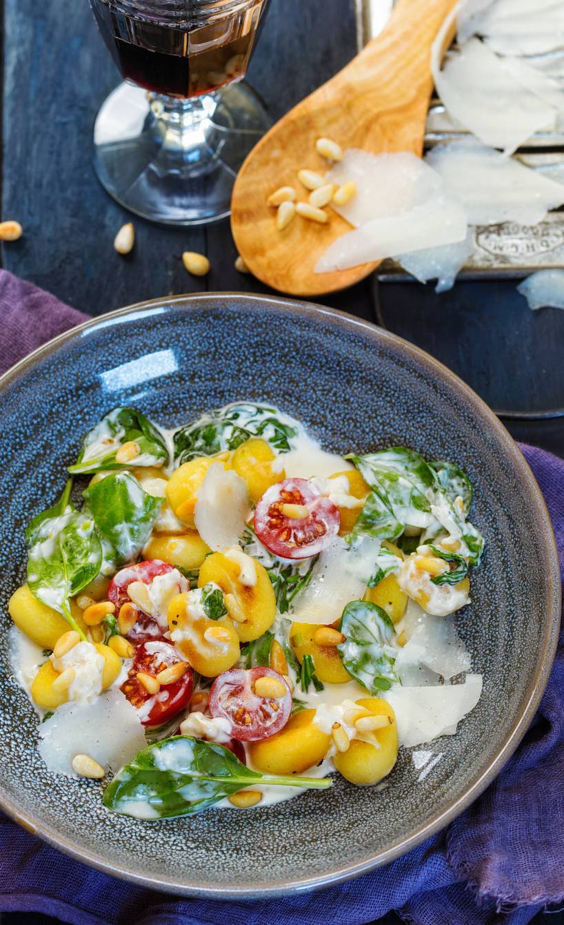 Blitzschnelle gebratene Gnocchi mit Spinat und Ziegenkäse | SoIsstItalien Blitzschnelle gebratene Gnocchi mit Spinat und Ziegenkäse | SoIsstItalien