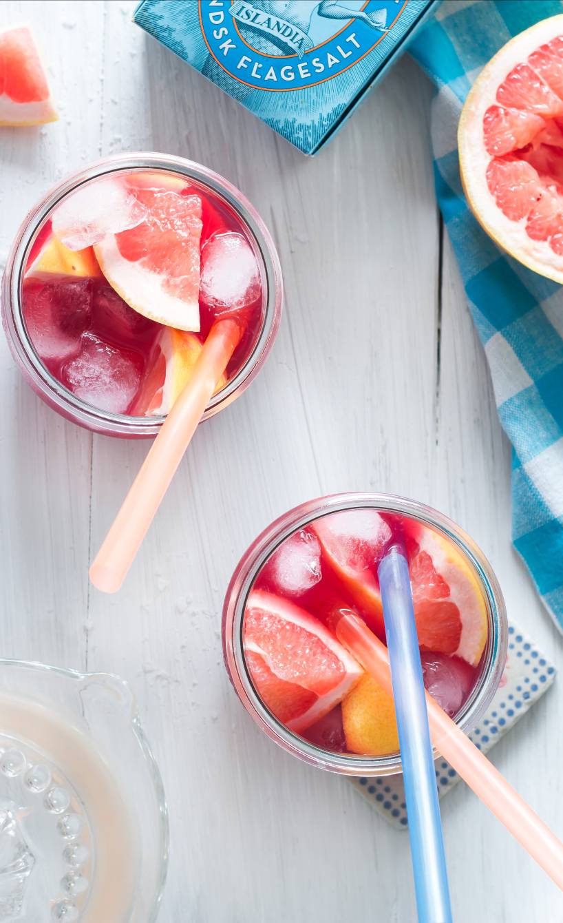 Grapefruitdrink mit Salzkick