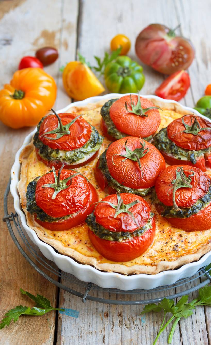 Herzhafter Kuchen mit gefüllten Tomaten | SoIsstItalien Herzhafter Kuchen mit gefüllten Tomaten | SoIsstItalien