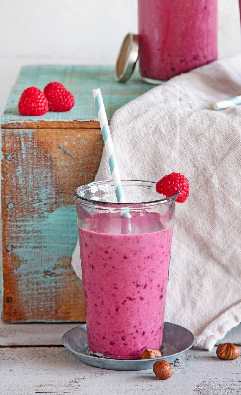 Vitaminreicher Himbeer-Shake mit Honig | SoIsstItalien