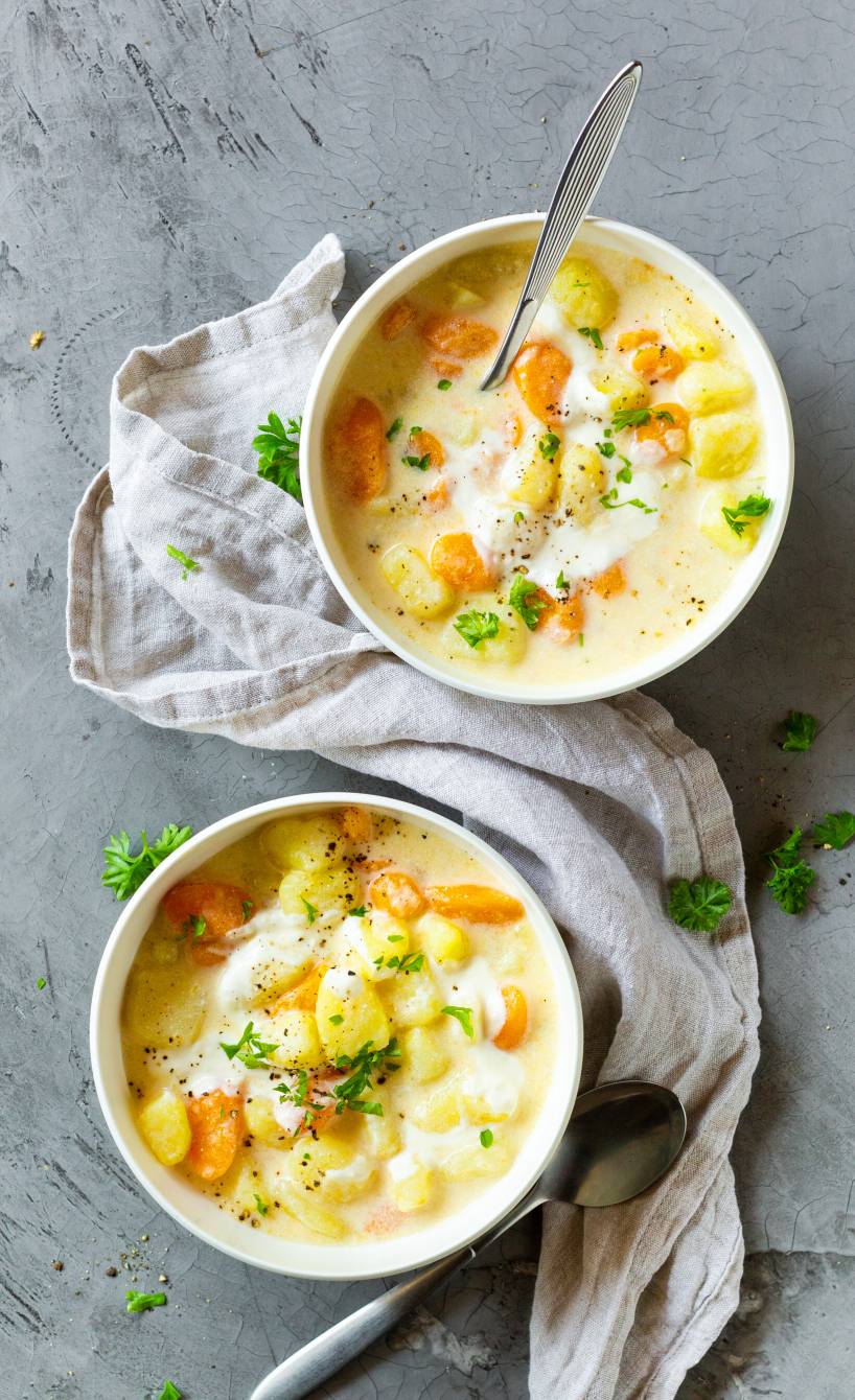 Kartoffel-Karotten-Eintopf mit Mascarpone