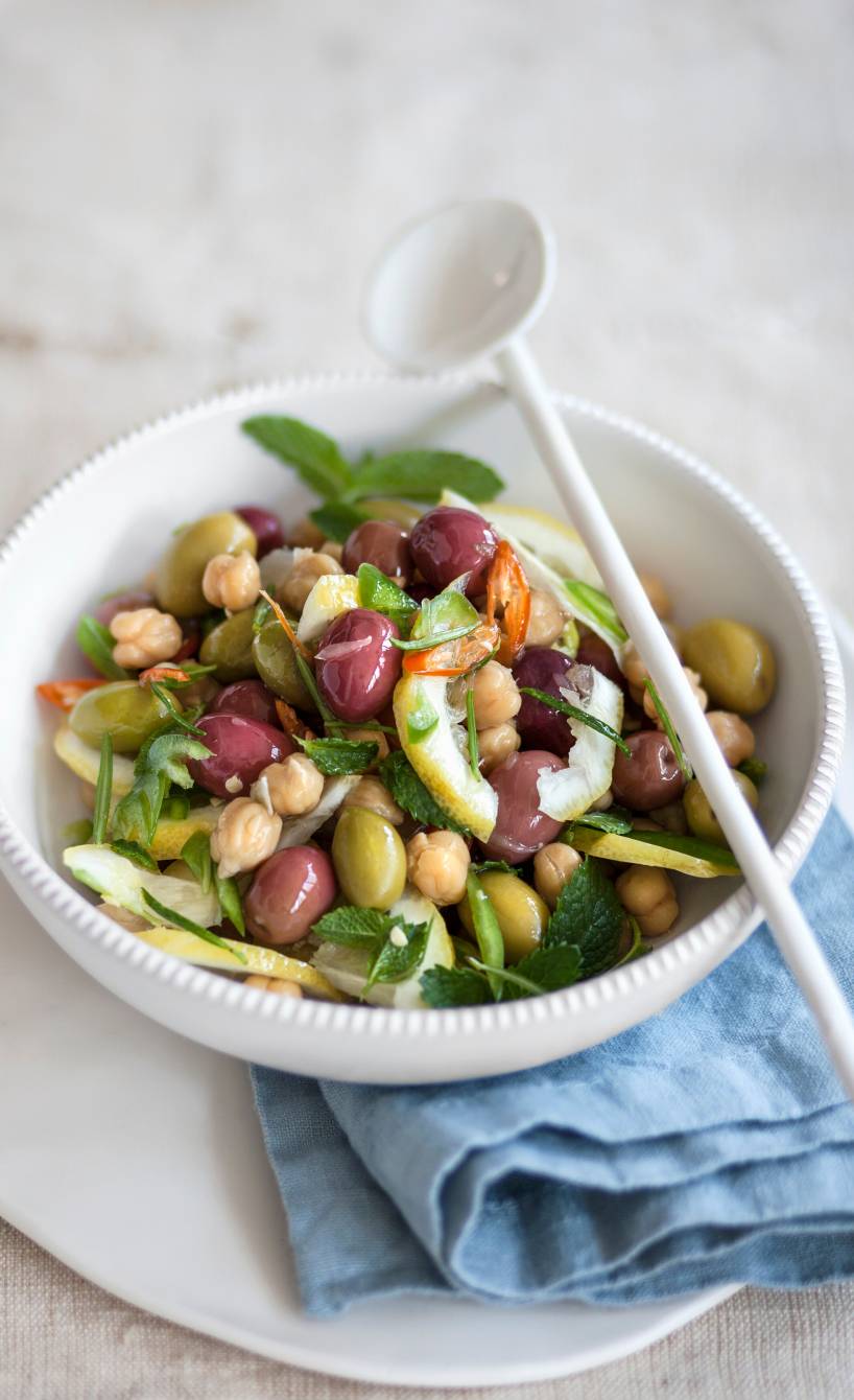 Kichererbsen-Oliven-Salat