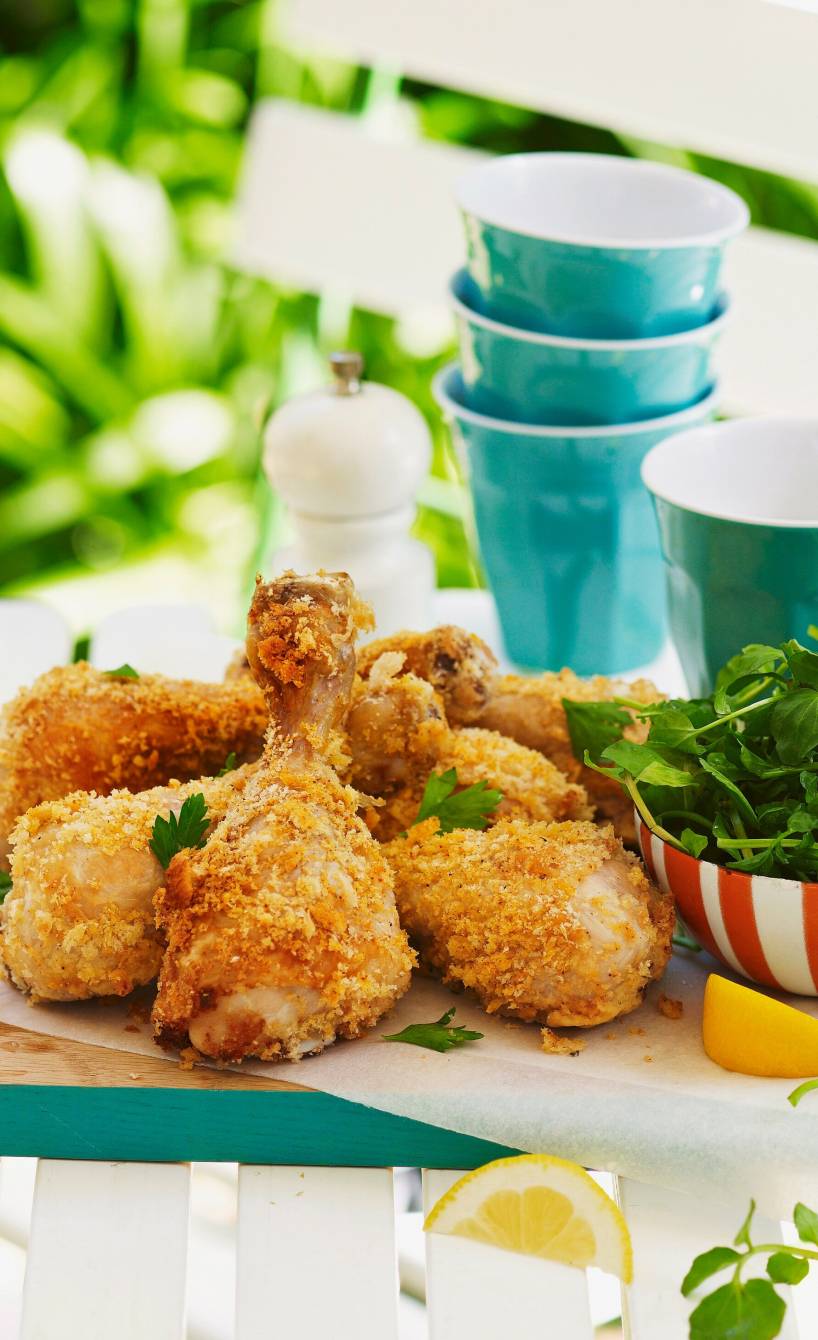 Knusprige Hähnchenkeulen