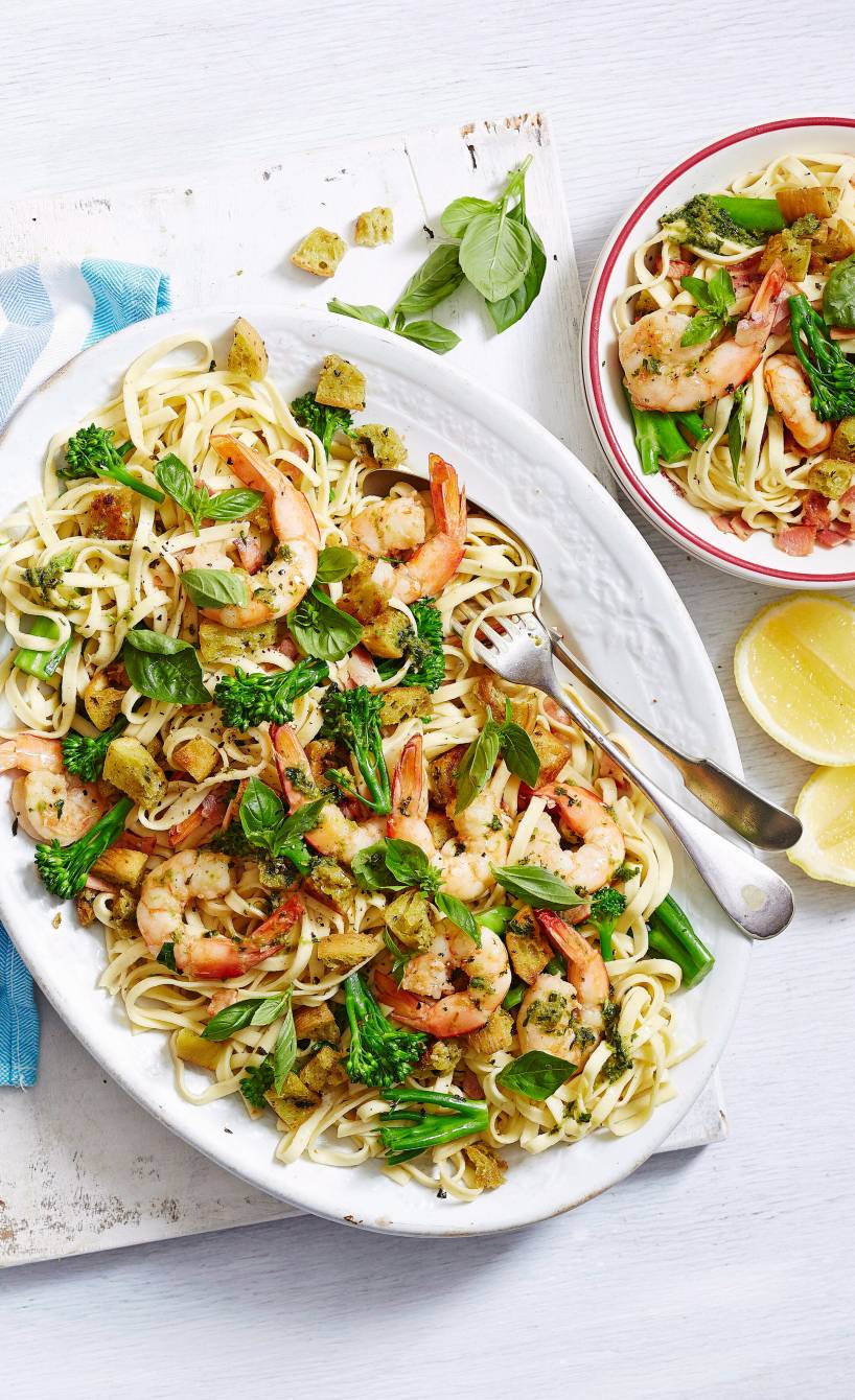 Leckere Linguine mit Garnelen und Knoblauch - Ein Genuss wie in Bella ...