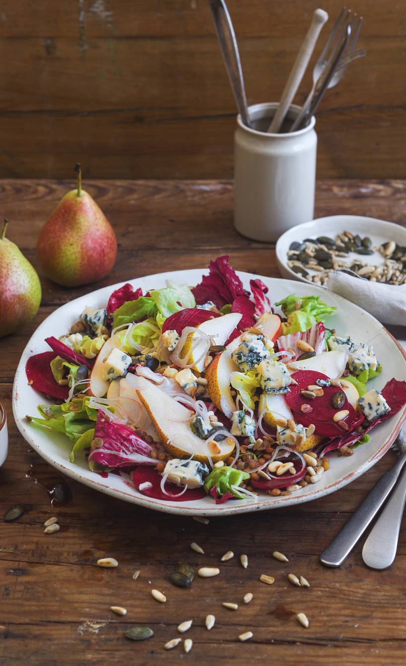 Linsensalat mit Roter Bete und Birnen