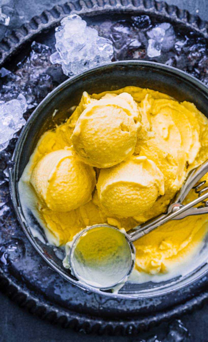 Mango-Sahne-Eis