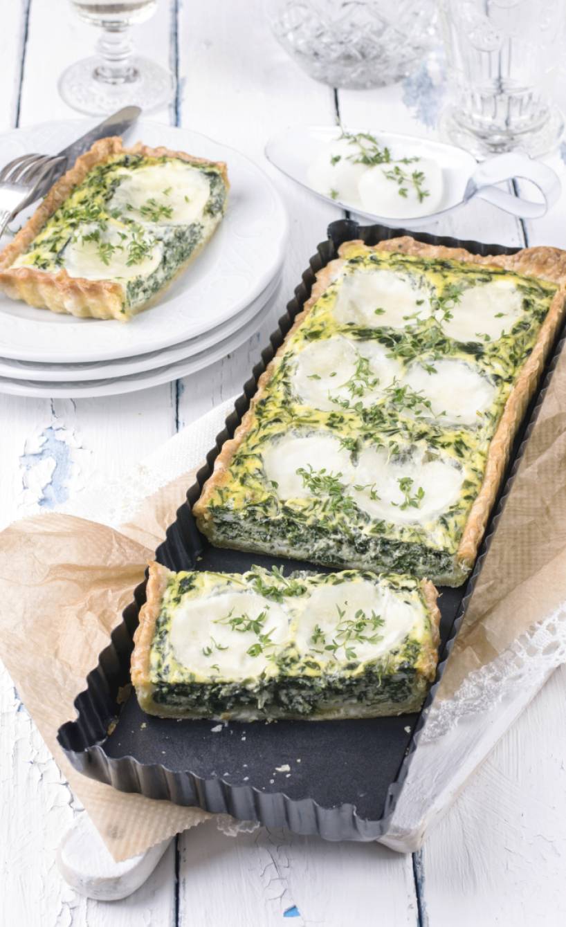 Mozzarella-Spinattarte