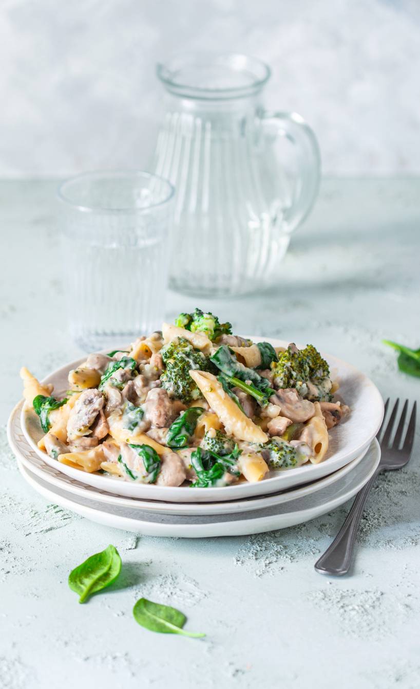 One-Pot-Pasta mit Gemüse und Pilzen