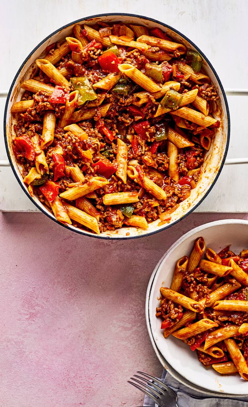 One-Pot-Pasta mit Paprika
