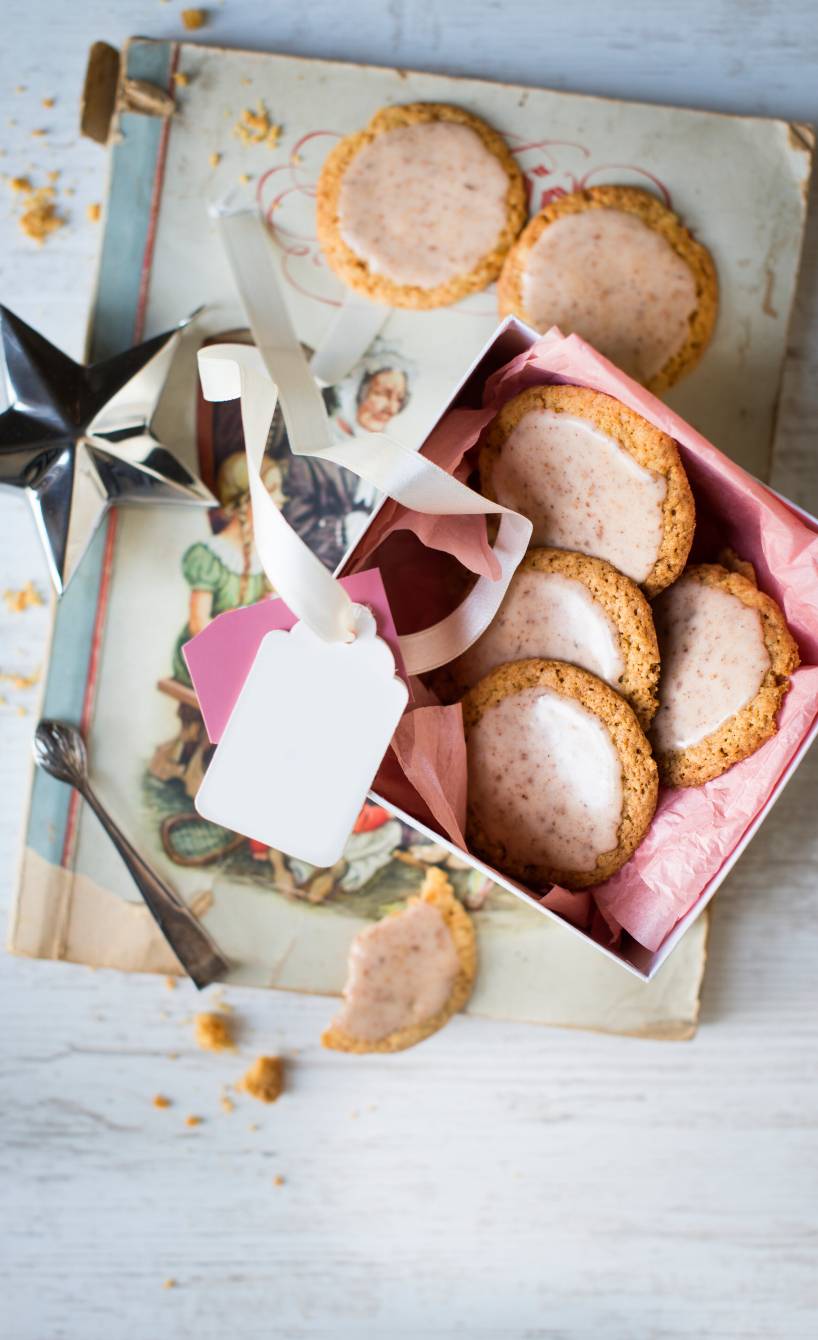 Orangentaler mit Zimtguss