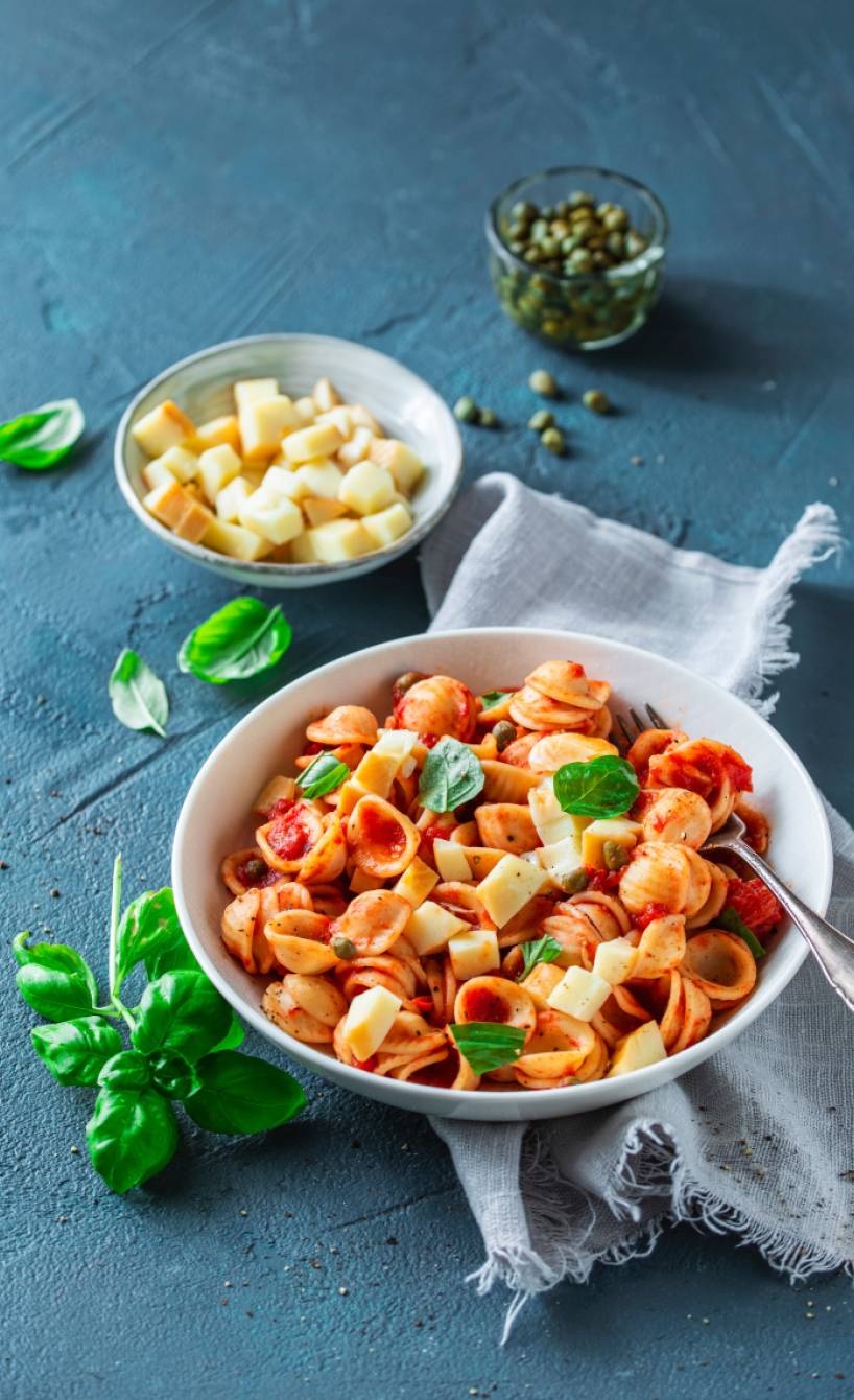 Orecchiette all’arrabbiata mit Scarmorza