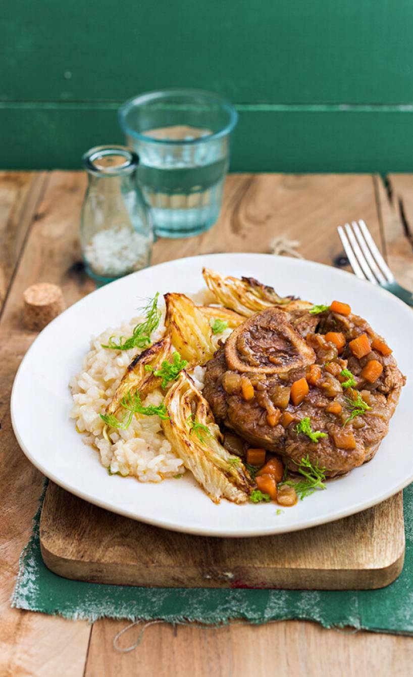 Ossobuco mit Fenchelrisotto