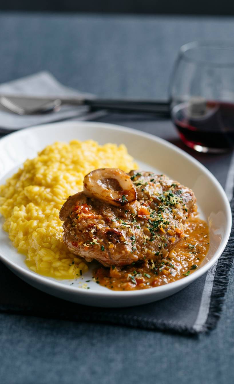 Ossobuco mit Safranrisotto