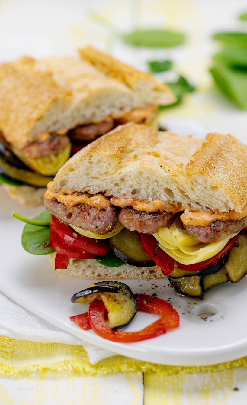 Panini mit Salsiccia und Artischocken