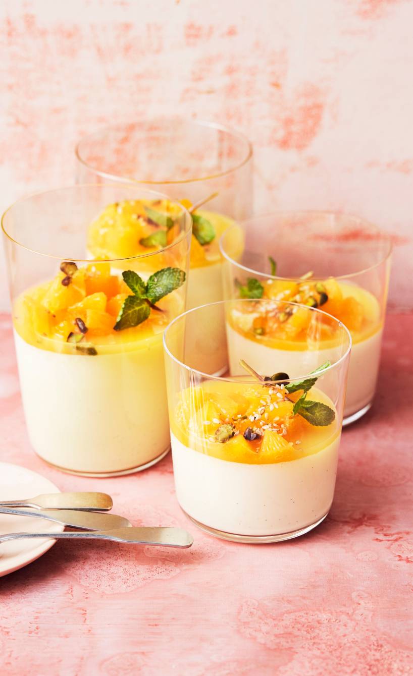 Pannacotta mit Orangenkompott