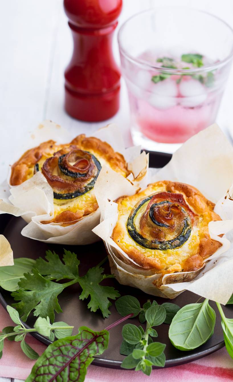 Parmaschinken-Zucchini-Küchlein