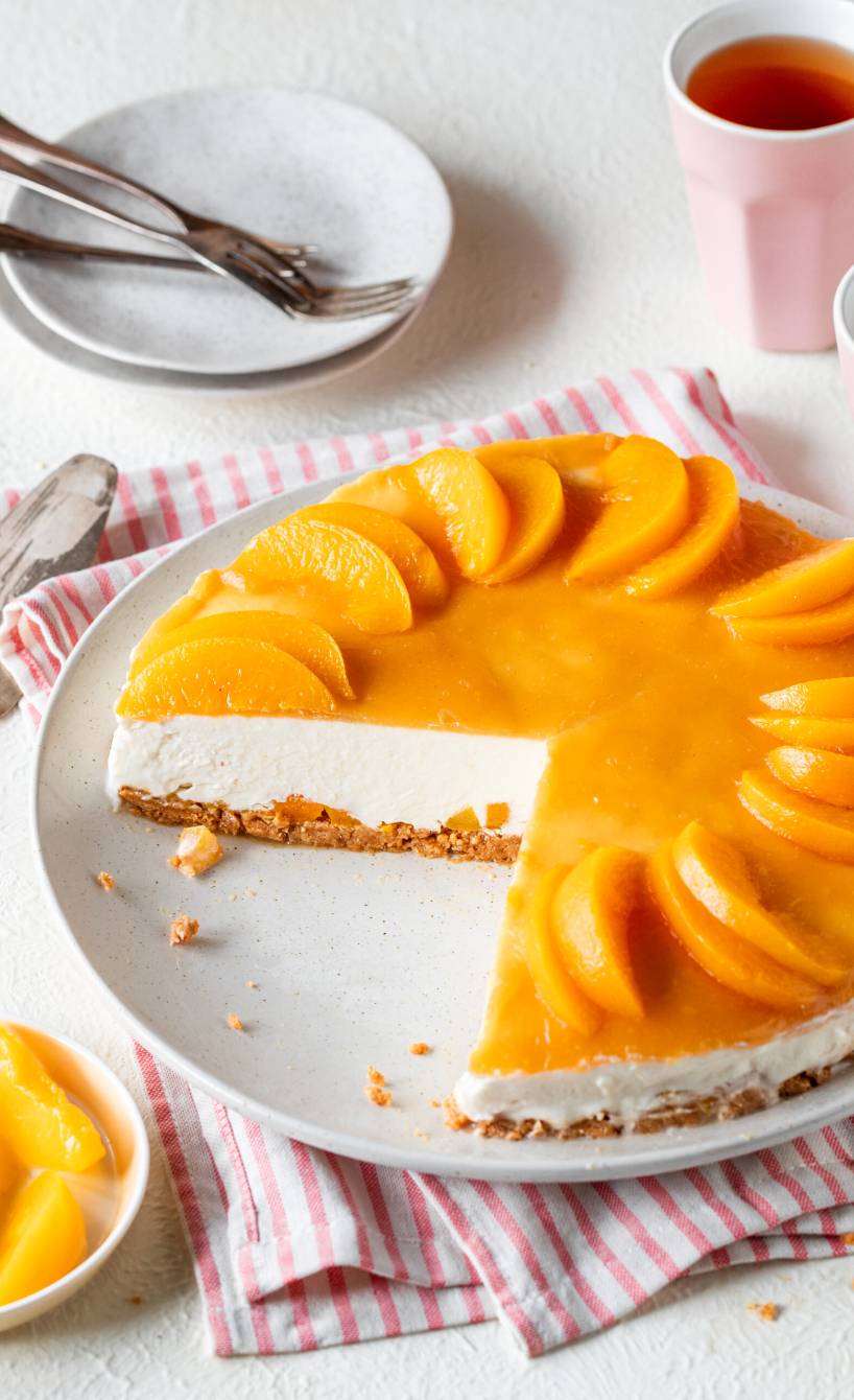 Pfirsichtorte ohne Backen