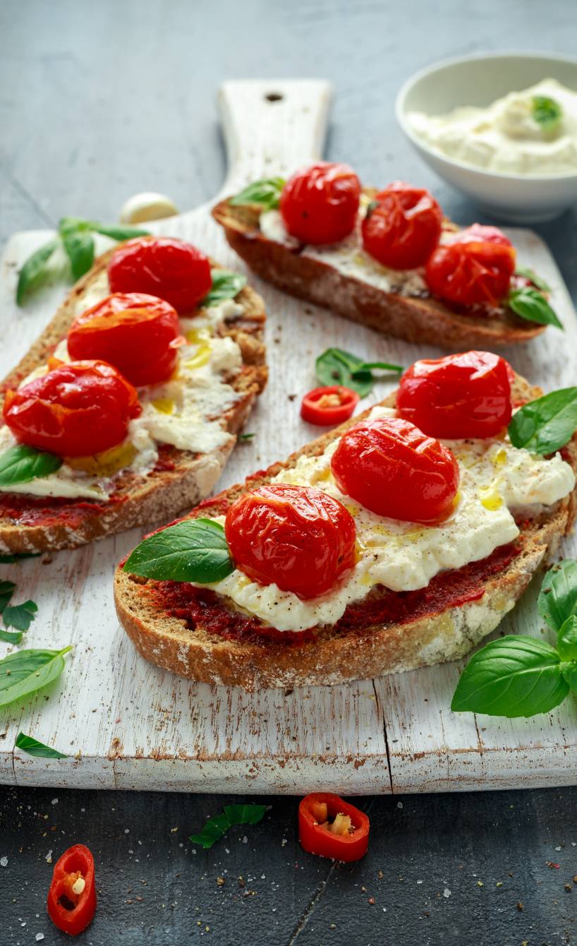 Ricotta-Tomaten-Crostini