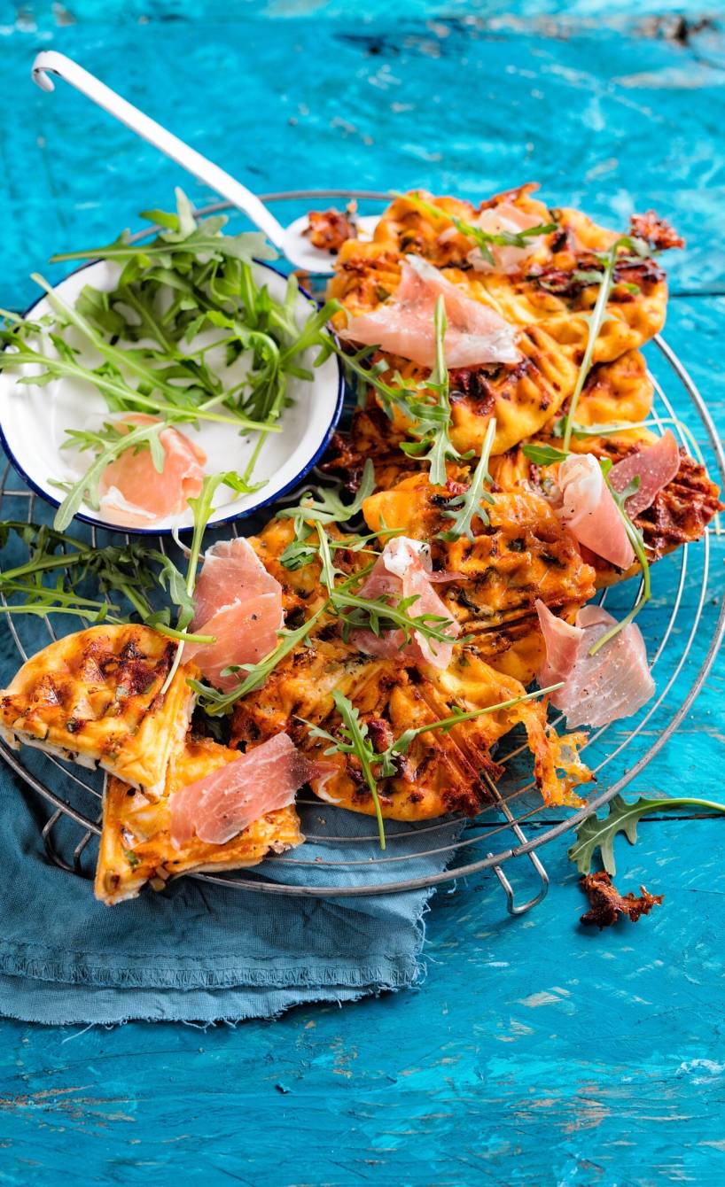 Schnelle Pizzawaffeln