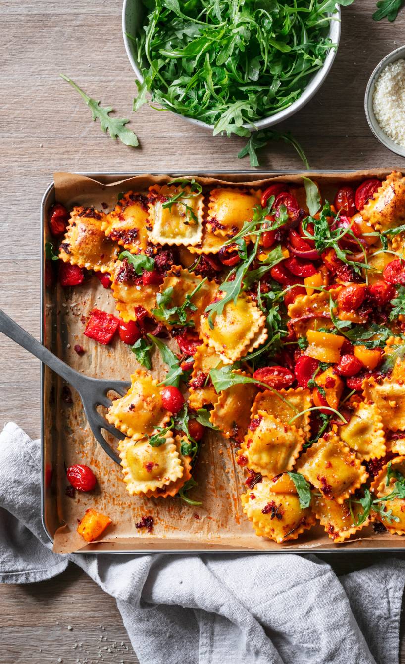 Schnelle Ravioli vom Blech