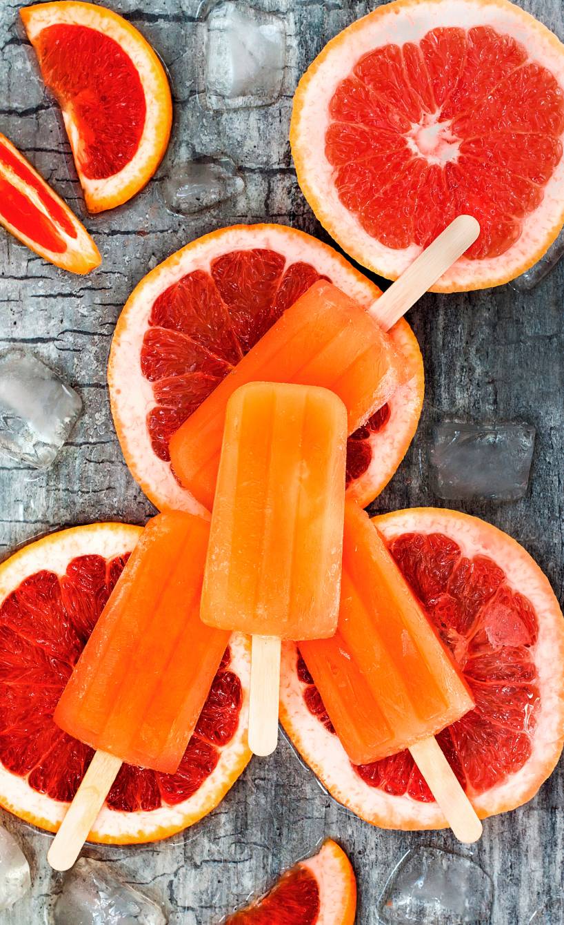 Grapefruit-Eis am Stiel