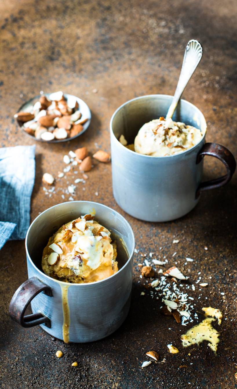 Mandel-Salzkaramell-Eis