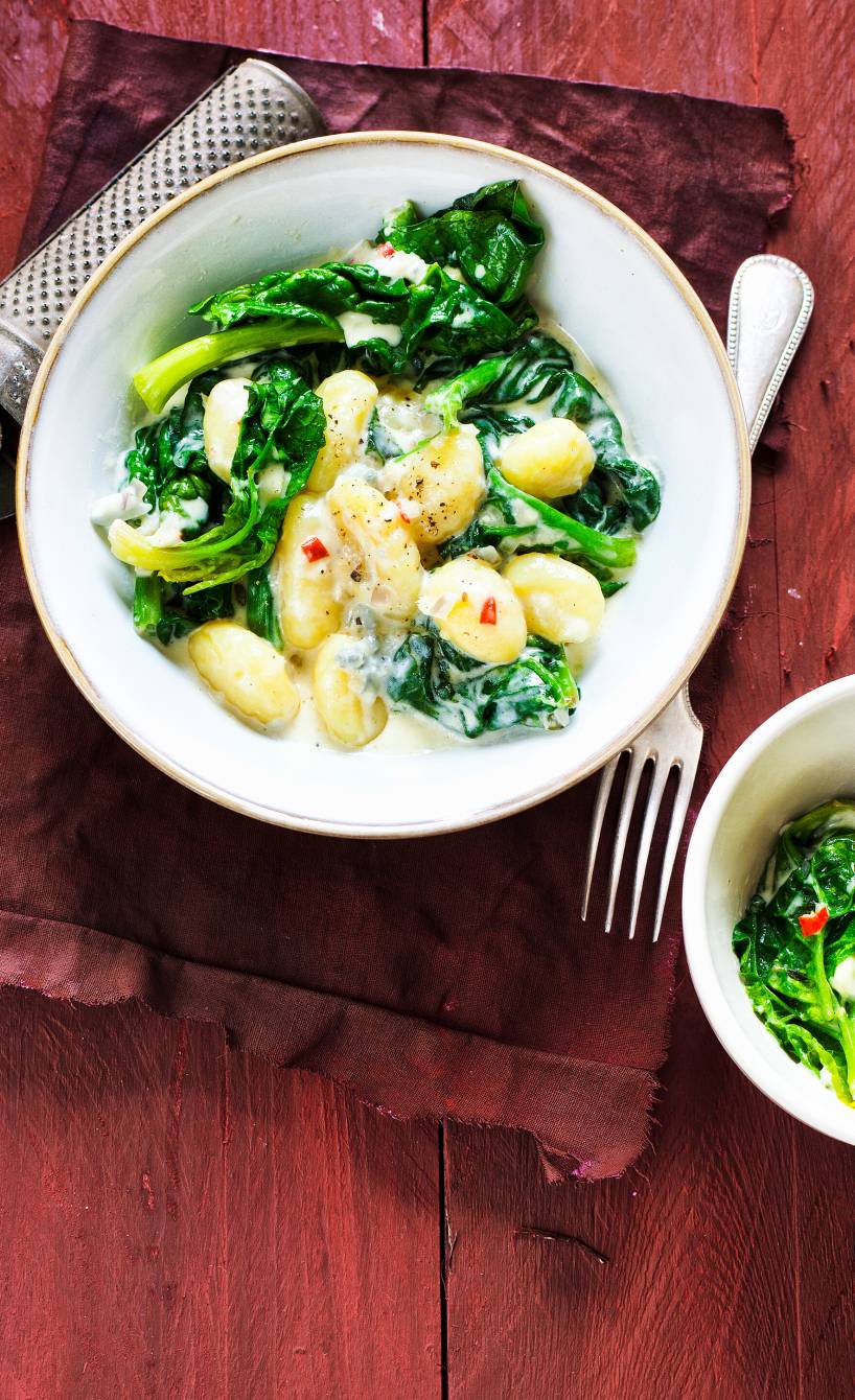 Spinat-Gorgonzola-Gnocchi