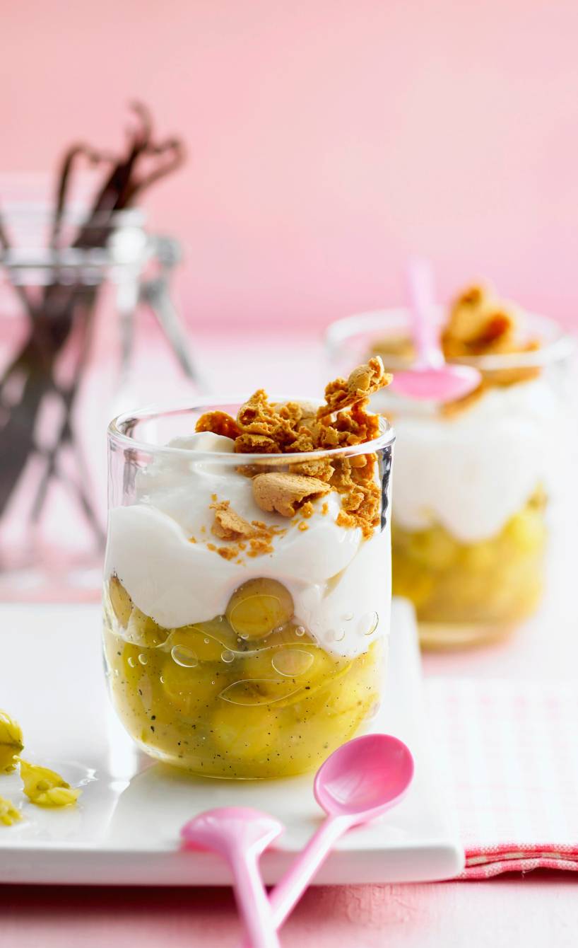 Stachelbeere-Schichtdessert