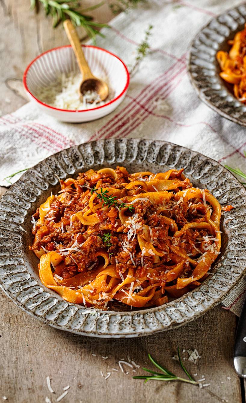 Tagliatelle mit klassischem Ragù alla bolognese