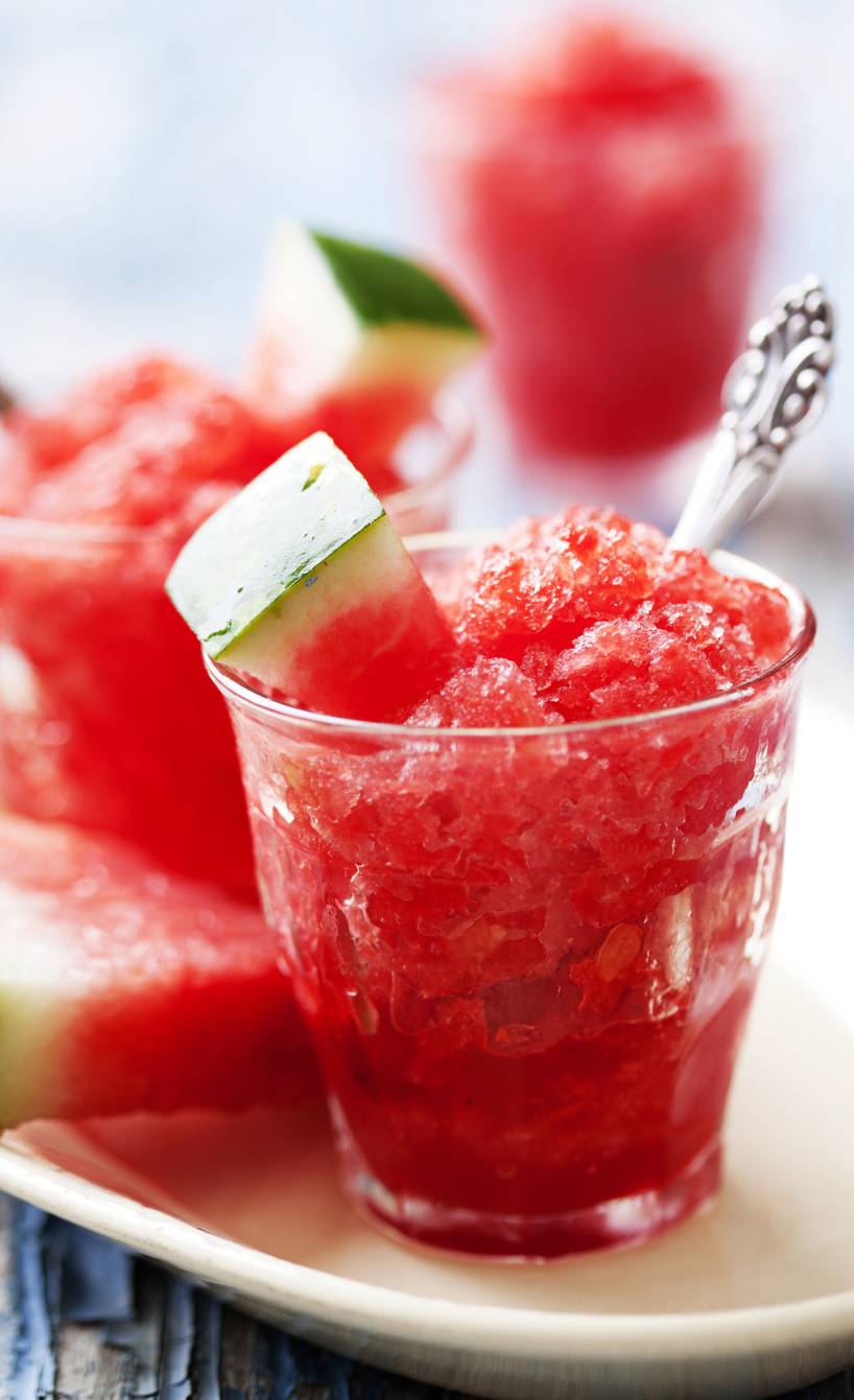 Wassermelonengranita mit Schuss