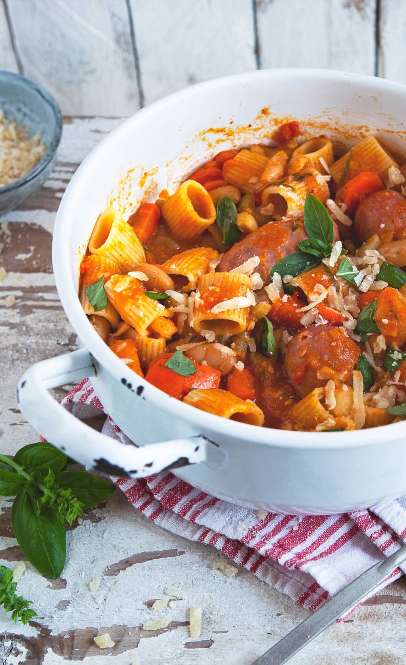 Winterliche One-Pot-Rigatoni