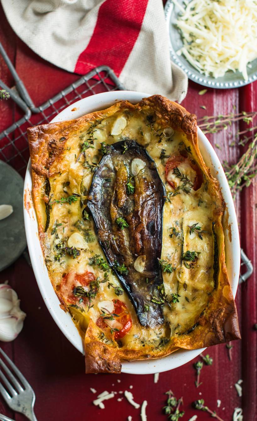 Zucchini-Auberginen- Lasagne