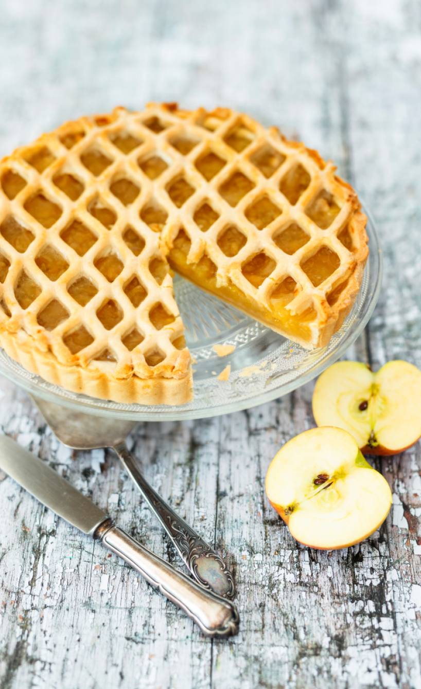 Apfelcrostata mit Pinienkernen