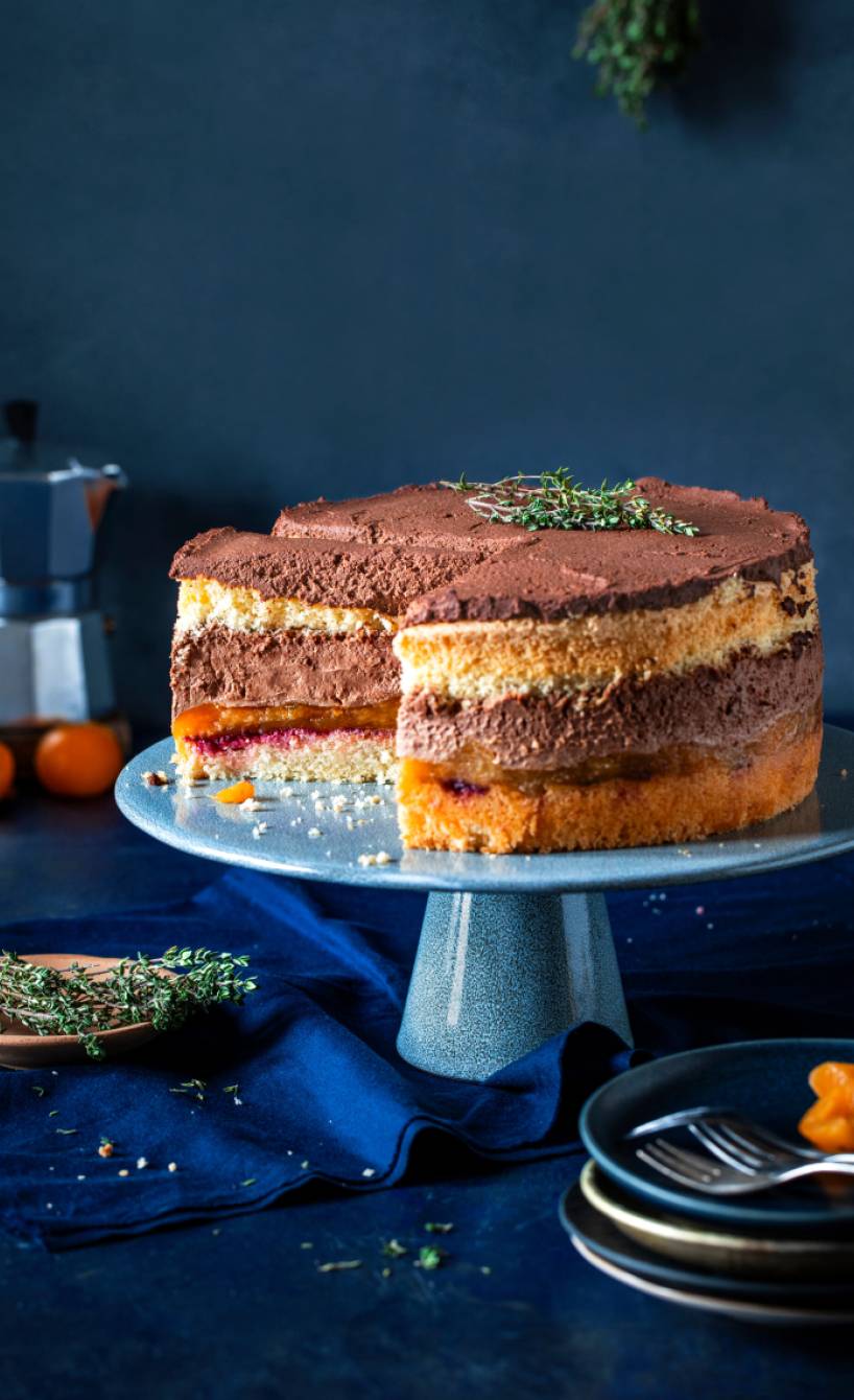 Aprikosen-Mokka-Torte mit Thymian | SoIsstItalien